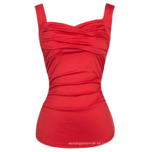 Belle Poque Sexy Ärmelloses Schatz Classic Red Pinup Tank Tops BP000341-2